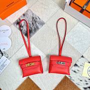 Fortok Hermès Kellyfestival Bag Charms Coral Red - 1