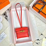 Fortok Hermès Kellyfestival Bag Charms Coral Red - 5