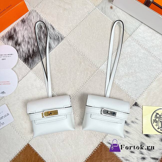Fortok Hermès Kellyfestival Bag Charms White - 1