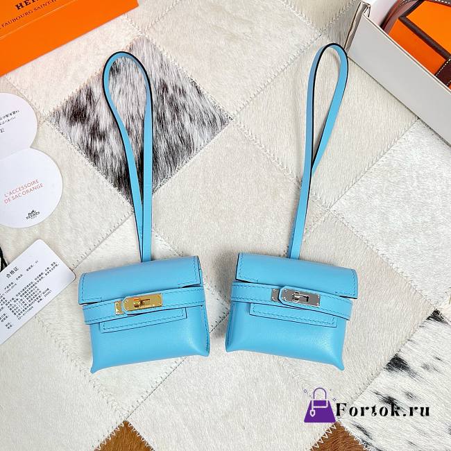 Fortok Hermès Kellyfestival Bag Charms Sky Blue - 1