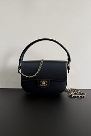 Fortok Chanel Top Handle Bag Black 20-15-5.5cm  - 1