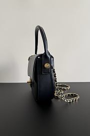 Fortok Chanel Top Handle Bag Black 20-15-5.5cm  - 6