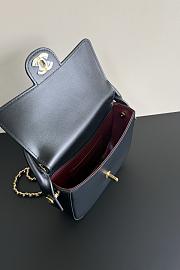 Fortok Chanel Top Handle Bag Black 20-15-5.5cm  - 4