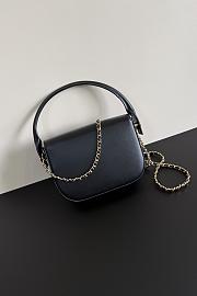 Fortok Chanel Top Handle Bag Black 20-15-5.5cm  - 3