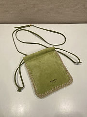Fortok Prada Suede Smartphone Case Green 17.5x22cm - 5