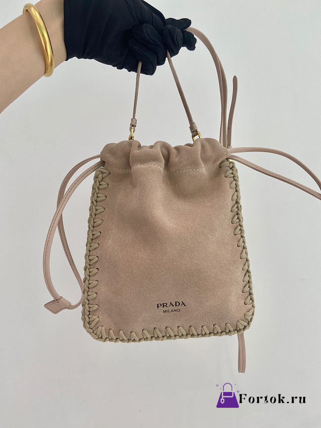 Fortok Prada Suede Smartphone Case Beige 17.5x22cm - 1
