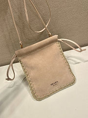 Fortok Prada Suede Smartphone Case Beige 17.5x22cm - 4