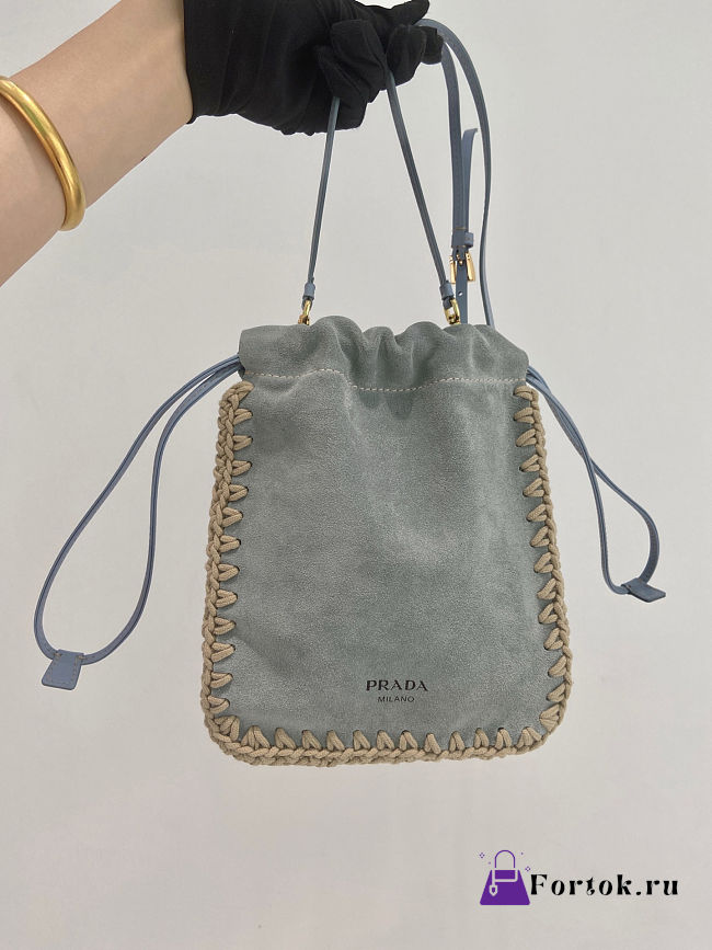 Fortok Prada Suede Smartphone Case Grey 17.5x22cm - 1