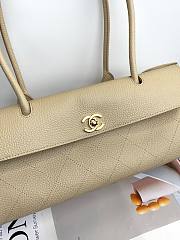 Fortok Chanel Grained Calfskin Stitched Urban Essentials Shopping Bag Beige 30.5×11.5×15cm - 6