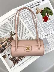 Fortok Chanel Preppy Coco Bowling Bag Salmon Pink 20×10×11cm  - 1