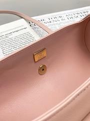 Fortok Chanel Preppy Coco Bowling Bag Salmon Pink 20×10×11cm  - 4