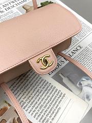 Fortok Chanel Preppy Coco Bowling Bag Salmon Pink 20×10×11cm  - 5