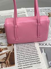 Fortok Chanel Preppy Coco Bowling Bag Pink 11.5×17x5cm - 6