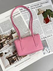Fortok Chanel Preppy Coco Bowling Bag Pink 11.5×17x5cm - 5