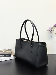 Fortok Chanel Small Cerf Shopping Bag Black Calfskin Black 34×13×20cm - 5
