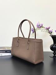 Fortok Chanel Small Cerf Shopping Bag Black Calfskin Brown 34×13×20cm - 5