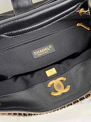 Fortok Chanel Suede Calfskin Small Coco Base Shopping Bag 33×12×24cm - 3