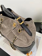 Fortok Chanel Suede Calfskin Small Coco Base Shopping Bag 33×12×24cm - 2
