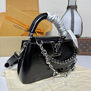 Fortok Louis Vuitton Capucines East-West Bag Black 22*8*12cm  - 5