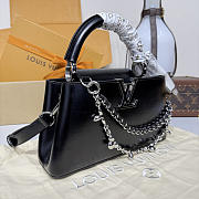 Fortok Louis Vuitton Capucines East-West Bag Black 26.5*8*14cm - 6