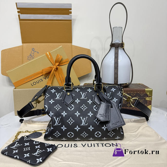 Fortok Louis Vuitton Speedy P9 Bandoulière Black 25*15*15cm  - 1