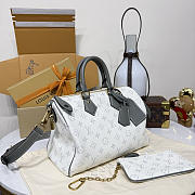 Fortok Louis Vuitton Speedy P9 Bandoulière White 25*15*15cm  - 5