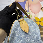 Fortok Louis Vuitton Speedy Soft 30 Monogram Denim Canvas 34*19*22cm - 2