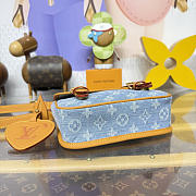 Fortok Louis Vuitton Satchel Mini Crossbody Bag Denim 19.5*6*15cm - 6