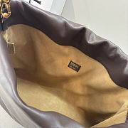 Fortok Loewe Flamenco Clutch Large Nappa Calfskin Chocolate 41*9*26cm - 4