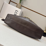 Fortok Loewe Flamenco Clutch Large Nappa Calfskin Chocolate 41*9*26cm - 2