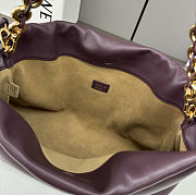 Fortok Loewe Flamenco Clutch Large Nappa Calfskin Burgundy 41*9*26cm - 6