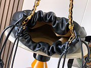 Fortok Loewe Flamenco Clutch Large Nappa Calfskin Black 41*9*26cm - 4