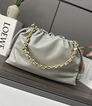 Fortok Loewe Flamenco Clutch Large Nappa Calfskin Grey 41*9*26cm - 1
