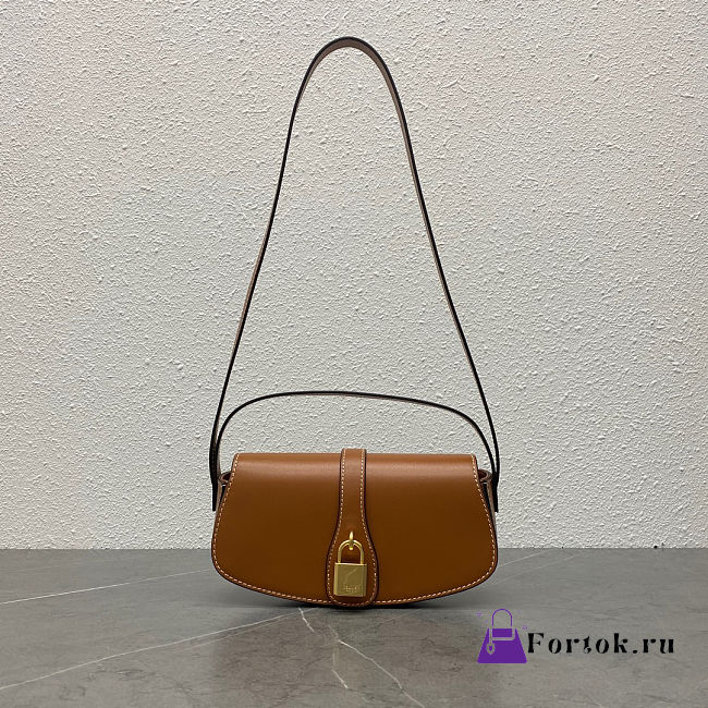 Fortok Celine Tabou Crossbody Handbag Brown 18 x 8 x 5cm - 1