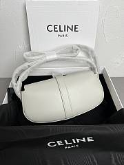 Fortok Celine Tabou Crossbody Handbag White 18 x 8 x 5cm - 3