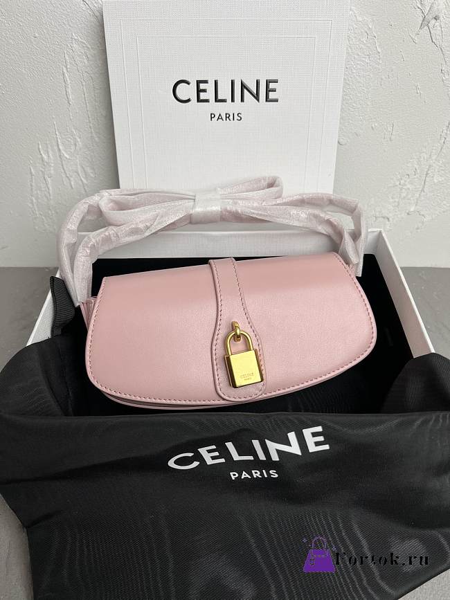 Fortok Celine Tabou Crossbody Handbag Pink 18 x 8 x 5cm - 1