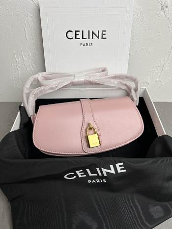 Fortok Celine Tabou Crossbody Handbag Pink 18 x 8 x 5cm