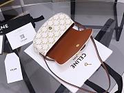 Fortok Celine Tabou Crossbody Handbag White Triomphe 18 x 8 x 5cm - 6