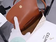 Fortok Celine Tabou Crossbody Handbag White Triomphe 18 x 8 x 5cm - 5