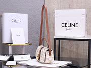Fortok Celine Tabou Crossbody Handbag White Triomphe 18 x 8 x 5cm - 4