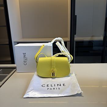 Fortok Celine Tabou Crossbody Handbag Yellow 20*11*6cm