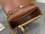 Fortok Celine Small 16 Wallet On Chain Tan Calfskin 14x11x5cm - 3