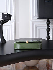 Fortok Saint Laurent Mini Voltaire Shoulder Bag Gloss Green Patent Leather 17.5x13.5x5cm - 6