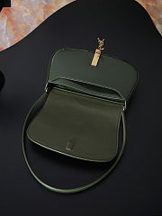 Fortok Saint Laurent Mini Voltaire Shoulder Bag Gloss Green Patent Leather 17.5x13.5x5cm - 5