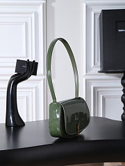 Fortok Saint Laurent Mini Voltaire Shoulder Bag Gloss Green Patent Leather 17.5x13.5x5cm - 4
