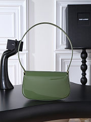 Fortok Saint Laurent Mini Voltaire Shoulder Bag Gloss Green Patent Leather 17.5x13.5x5cm - 3