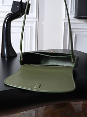 Fortok Saint Laurent Mini Voltaire Shoulder Bag Gloss Green Patent Leather 17.5x13.5x5cm - 2