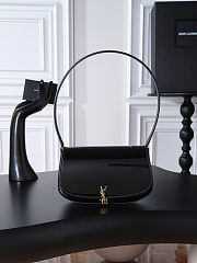 Fortok Saint Laurent Mini Voltaire Shoulder Bag Gloss Black Patent Leather 17.5x13.5x5cm - 1