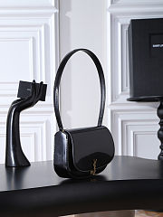 Fortok Saint Laurent Mini Voltaire Shoulder Bag Gloss Black Patent Leather 17.5x13.5x5cm - 6