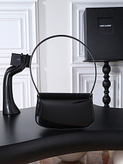 Fortok Saint Laurent Mini Voltaire Shoulder Bag Gloss Black Patent Leather 17.5x13.5x5cm - 4